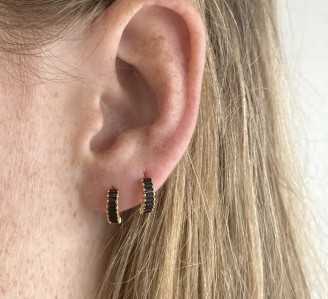 Leo mini hoop earrings